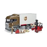 Bruder Scania R Series UPS Logistics Truck with Forklift and Pallets