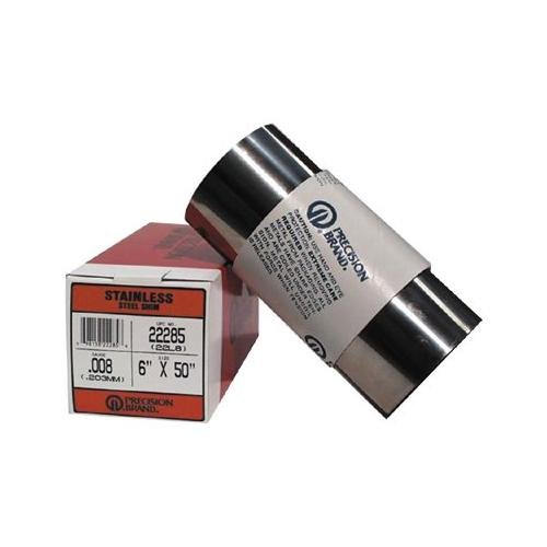 Stainless Steel Shim Stock Rolls 22l4 .004 ss shimstock 6"x50 Amazon