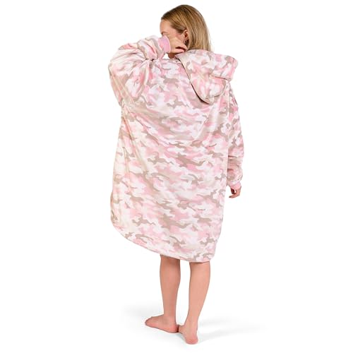 Image of Bare Home Wearable Blanket Hoodie - Soft Plush Sherpa - Warm and Cozy - Oversized Wearable Blanket
