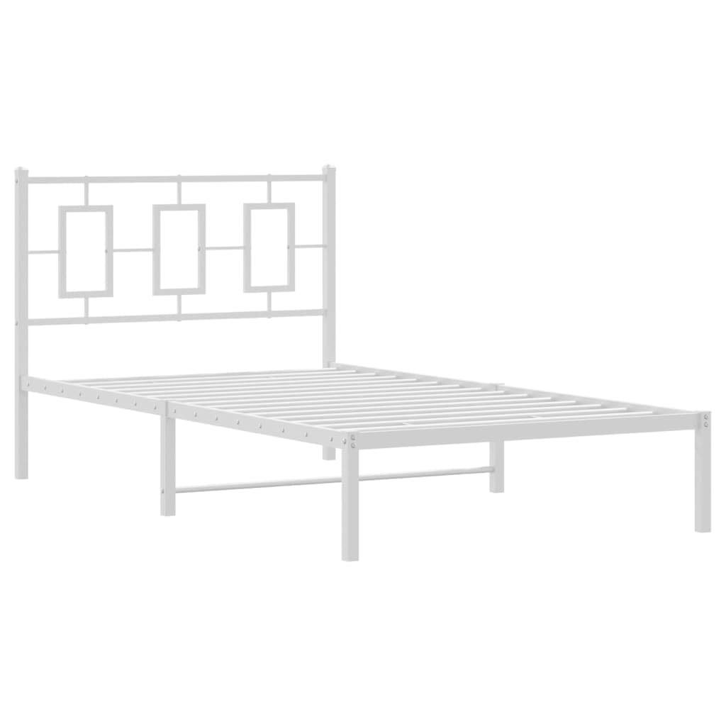 Fotelik dziecięcy z metalowym zagłówkiem, biały, 100 x 190 cm