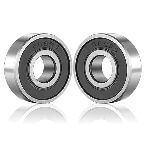 Hmevsafinect 608RS �{�[���x�A�����O12�p�b�N - 8x22x7mm �x�A�����O�X�`�[���ƃ_�u�����o�[�����~�j�`���A�[�a�ʎ���B (12pcs 608RS)