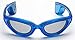Produktbild LED Leuchtbrille Party Ohne Kabel Lady-Style Blau mit 10 LED Partybrille Karneval Fasching Neon Sonnenbrille