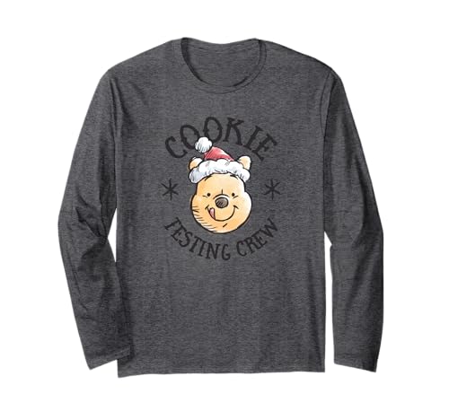T-shirt Winnie the Pooh Holiday Pooh Bear Cookie Testing Crew à manches longues