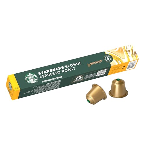 Image of STARBUCKS Blonde Espresso Roast Nespresso Capsules, 10 Capsules