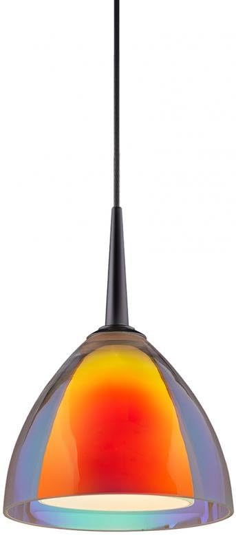 Rainbow II 1 Light Monopoint Mini Pendant Finish: Bronze, Shade Color: Dichoric Sunrise