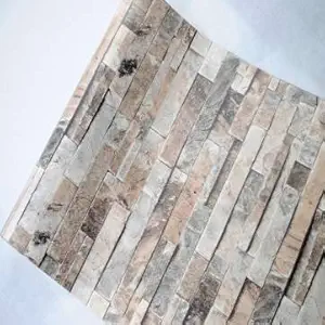 Generic 10M 3D Stack Stone Brick Tile Effect Modern Vintage Natural Embossed Vinyl Wallpaper Home Decor-Grey