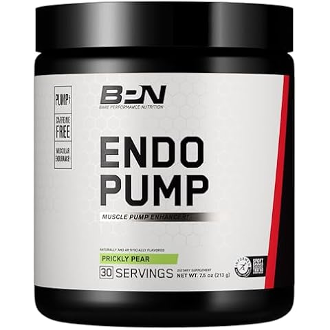 BARE PERFORMANCE NUTRITION BPN Endo Pump Pre-Workout Muscle Pump Enhancer, Increased Blood Flow/Oxygen Transport to Muscles, Prickly Pear Cover