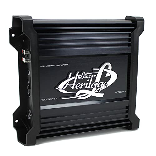 Facile ed intuitivo da usare Lanzar HTG237 - Amplificatore a 2 canali, tecnologia MOSFET, colore: nero, 1.000 W