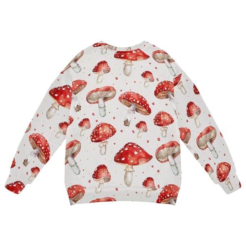 JUNZAN Red Mushrooms Little Boys Hoodie Sweatshirt Fleece Kids Hoodies Boys Camping 4T2