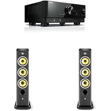 Focal Aria K2 926 Ash Grey Limited Edition 3-Way Floorstanding Audiophile Tower Speaker - Pair, with RX-V6ABL 5.2-Channel AV Receiver with 8K HDMI and MusicCast