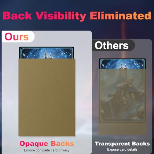 Image of 200 Pack Card Sleeves, Matte Dual Trading Card Sleeves with Opaque Back & Smooth Shuffle, Tear Resistant Card Protectors for MTG, TCG and Game Cards (Truth Brown)