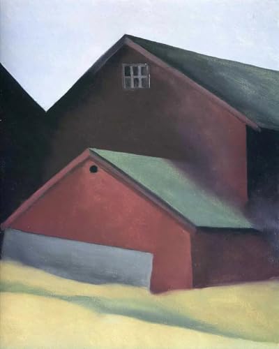 Art mural Georgia O’Keeffe Red Barns toile abstraite pour habiller un mur