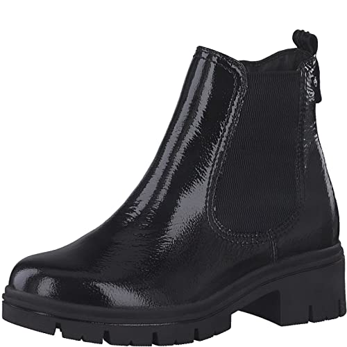 Tamaris Comfort Damen 8-8-85403-29-18 Stiefelette, Black PATENT, 39 EU Weit