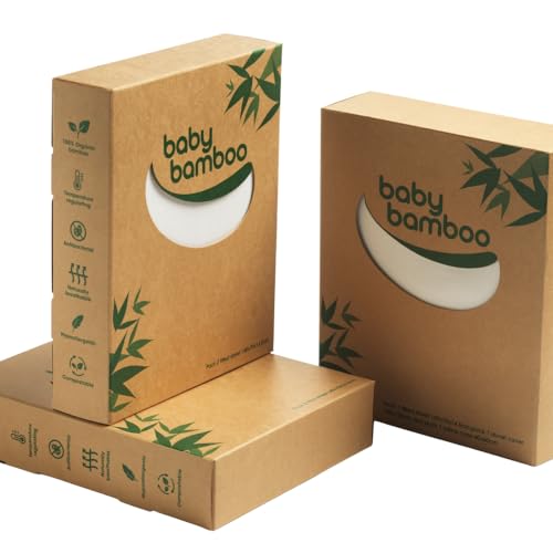 100% Bamboo Baby Cot Fitted Sheets 2 Pack | 140cm X 70cm | Ultra Soft, Breathable & Hypoallergenic | Elastic All Around for Secure Fit | Natural Undyed | Cot & Cot Bed Sizes (140cm x 70cm)