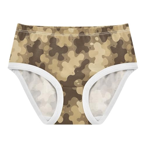 Joisal Cool Brown Beige Leopard Little Girl Panties Toddlers Underwear Floral Cotton Flower Underpants Briefs 2t