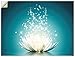 Produktbild ARTland Wandbild selbstklebend Vinylfolie 40x30 cm Asien Botanik Blumen Blüten Lotusblume Seerose Modern türkis T9NM