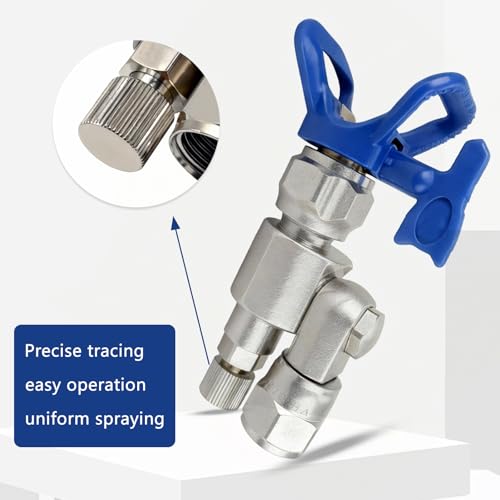 Image of 287030 CleanShot Shut-Off Valve Swivel Joint Fit for Graco Titan Wagner 7 8-Inch Threads Size Airless Paint Spray Guns Pole Extensions Anti-Spitting Valve Adapter Replace 287036 (Model 2)