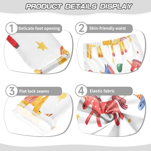 Toddler Girls Leggings Printed Yoga Pants Leggings Toy Red Blue Horse for Kids3