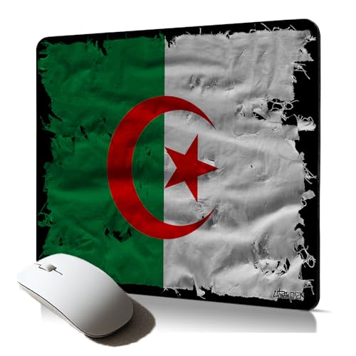 Tapis de Souris Souple Drapeau Algerie algerien Coupe du Monde Mousepad pour Gamer Basket Coupe d'afrique Foot