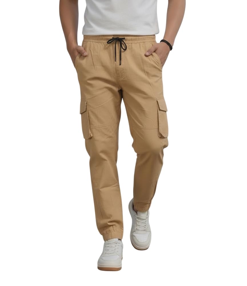 Men's Cargo Jogger Pants, Elasticated Waist with Drawstring, Multi-Pocket Style-picture-52