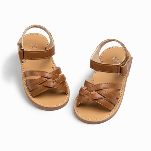 Toddler/Little Girls Summer Sandals Open-Toe Flat Dress Shoes for School Casual Party