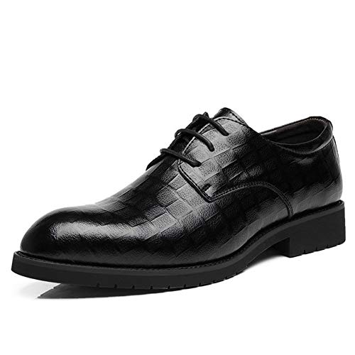 Zapatos Oxford para hombres con elegante punta bruñida y tacón de bloque bajo antiadherente