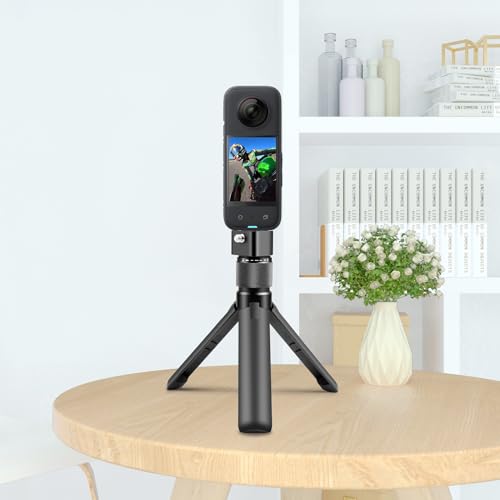 Image of PULUZ Small Tripod for Insta360 Bullet-Time Mini Tripod Camera Tripod Magnetic Rotating Handle Table Tripod with Two 1 /4 Screws for Insta360 X3 / X4