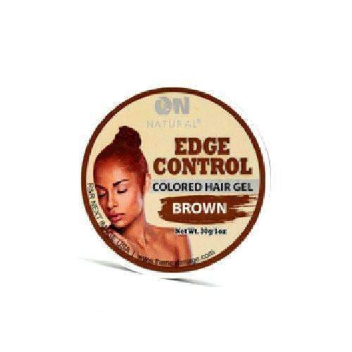On Natural Edge Control Hair Colored Gel, Brown, 1 Ounce