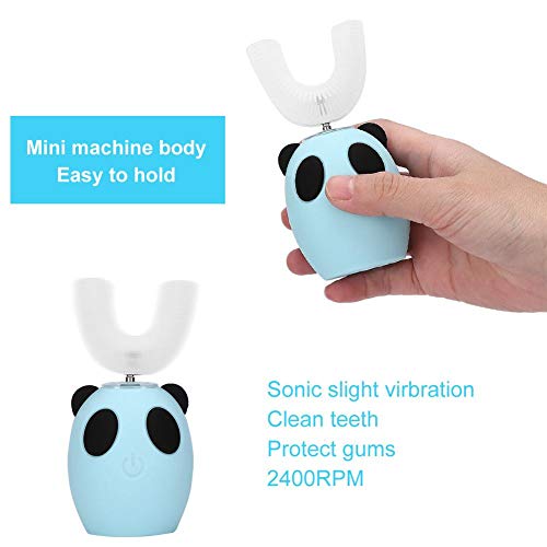 Elektrische tandenborstels voor kinderen, schattige U-vormige Sonic tandenborstel, automatische intelligente reiniging, tandenborstel met 3 modi, praktische en grappige mondverzorging, cadeaus, blauw - Image 7
