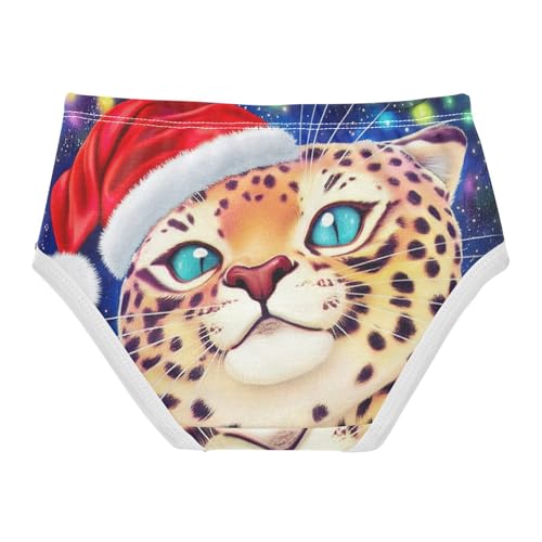 Christmas Leopard Panties Little Girl Girls Underwear Toddlers Cotton Florals Kids Briefs Undies 2t2