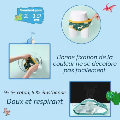 Lohhbve Petite Culotte en Coton pour garçon Ensemble de 8 Culottes pour bébés Enfants 3-10 Ans Divers sous - vêtements de sous - vêtements Souples de Bande dessinée – vue 4