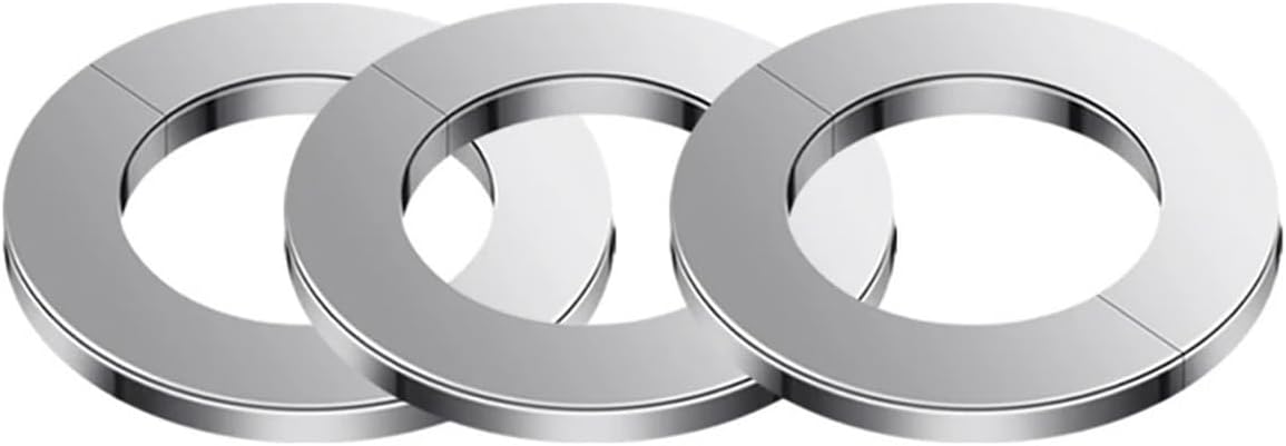 Queenbox 2in Dia Self-Adhesive Wall Split Flange, 3PCS Stainless Steel Round Water Pipe Faucet Cover for Floor Ceiling Plate Shower Head Arm Pipe