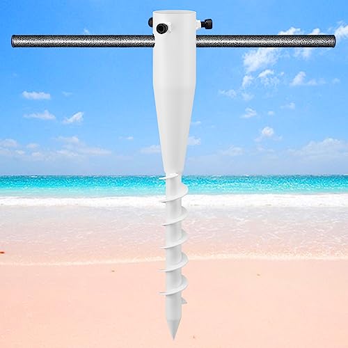 Ancre de parasol de plage anti-rouille avec vis d'ancrage au sol robuste