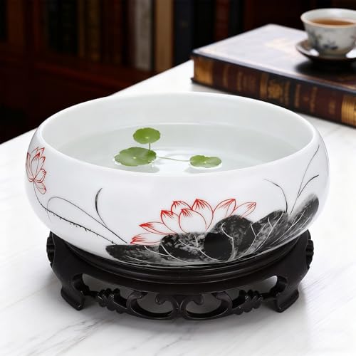 Pot de fleurs en céramique style chinois hydroponique et étanche
