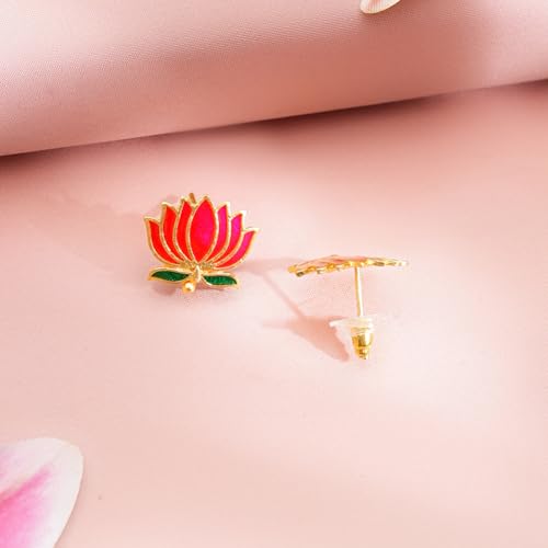 Image of Rubans Necklace Set Gold Plated Traditional Stylish Floral Theme Jewellery Gift for Women & Girls