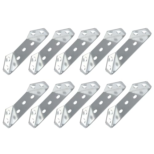10Pcs Furniture Corner Connector Stainless Steel Corner Bracket for Shelves Wood Furniture Chair Drawer Cabinet