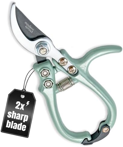 Modern Sprout Hand Pruners - Lightweight Pruning Shears W/Easy Lo...