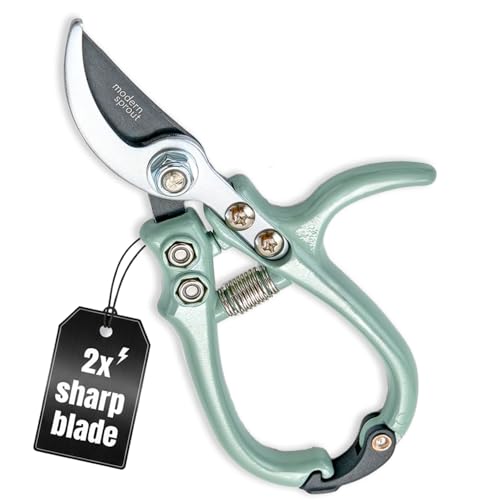 Modern Sprout Hand Pruners - Lightweight Pruning Shears W/Easy Lo...