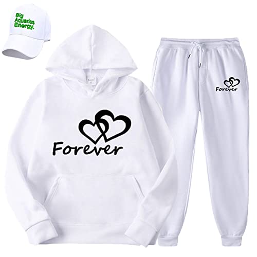 Survêtement homme blanc pour éviter les fautes de goût avec capuche et casquette XL