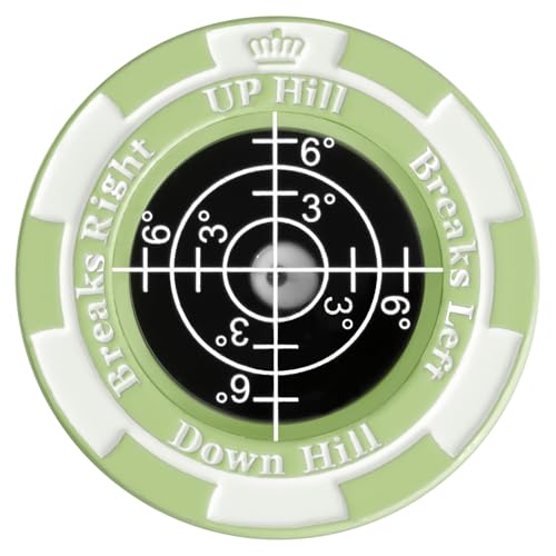 Prodigora SlopeMaster ProGreen Reader - Golf Ball Marker with High Precision Green Reading Aid Golf Accessories for Men Women (LightGreen&Black)
