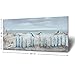 amatop Ocean Beach Wall Art 3D Framed Hand-Painted Seascape Oil Painting Perching Bird Canvas Artwork 'The Tranquility by The Sea Shore' for Living Room Bedroom Decor Coastal Blue