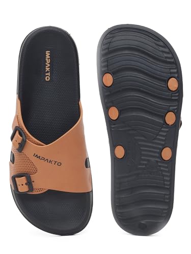 Image of Impakto Sleek Shift Flip Flop for Men | Comfortable Stylish Lightweight Water Resistant Slippers | Anti-Skid Soles | Indoor & Outdoor Chappal | Everyday Essentials