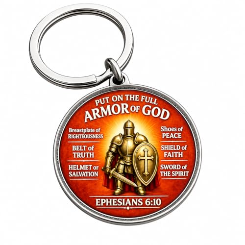3 Nails 1 Cross Armor of God Keychain Christian Keychain