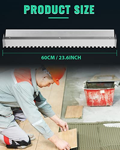 Mxmoonfree Tile Tools Tile Trowel 2/5" X 2/5" Square Notch Trowel 60Cm/24Inch, Perfect For Large Tiles Flooring & Tiling Masonry Hand Trowel #TOP3