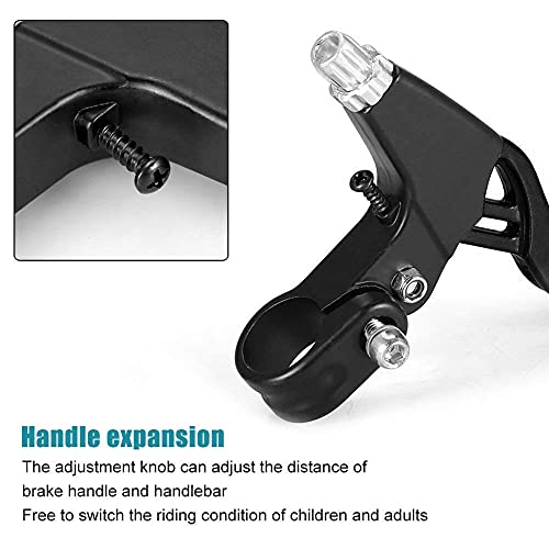 Disiwene 1 Pair Bicycle Brake Lever, V-Brake Handlebar Aluminium Alloy Bike Brake Handle Universal 2.2Cm For Most Bicycle, Road Bike, Mountain Bike (Black) #TOP5