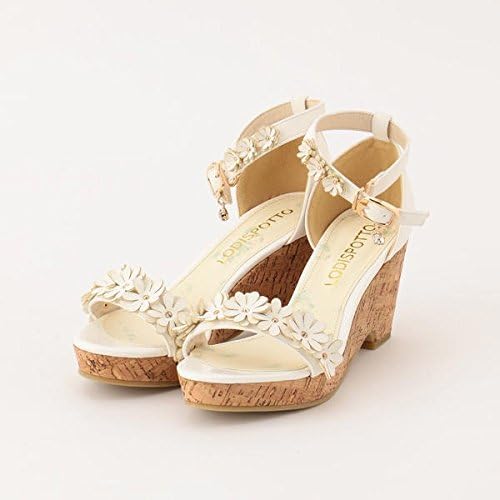 Amazon ロディスポット Lodispotto フローラルフラワーサンダル シロ L ファッションサンダル