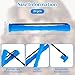 20 Pcs Blue Perm Rods for Short and Long Hair - 0.35 Inch Small Cold Wave Rollers & Curling Rods for Braids with Steel Pintail Comb - DIY Hair Perm Kit