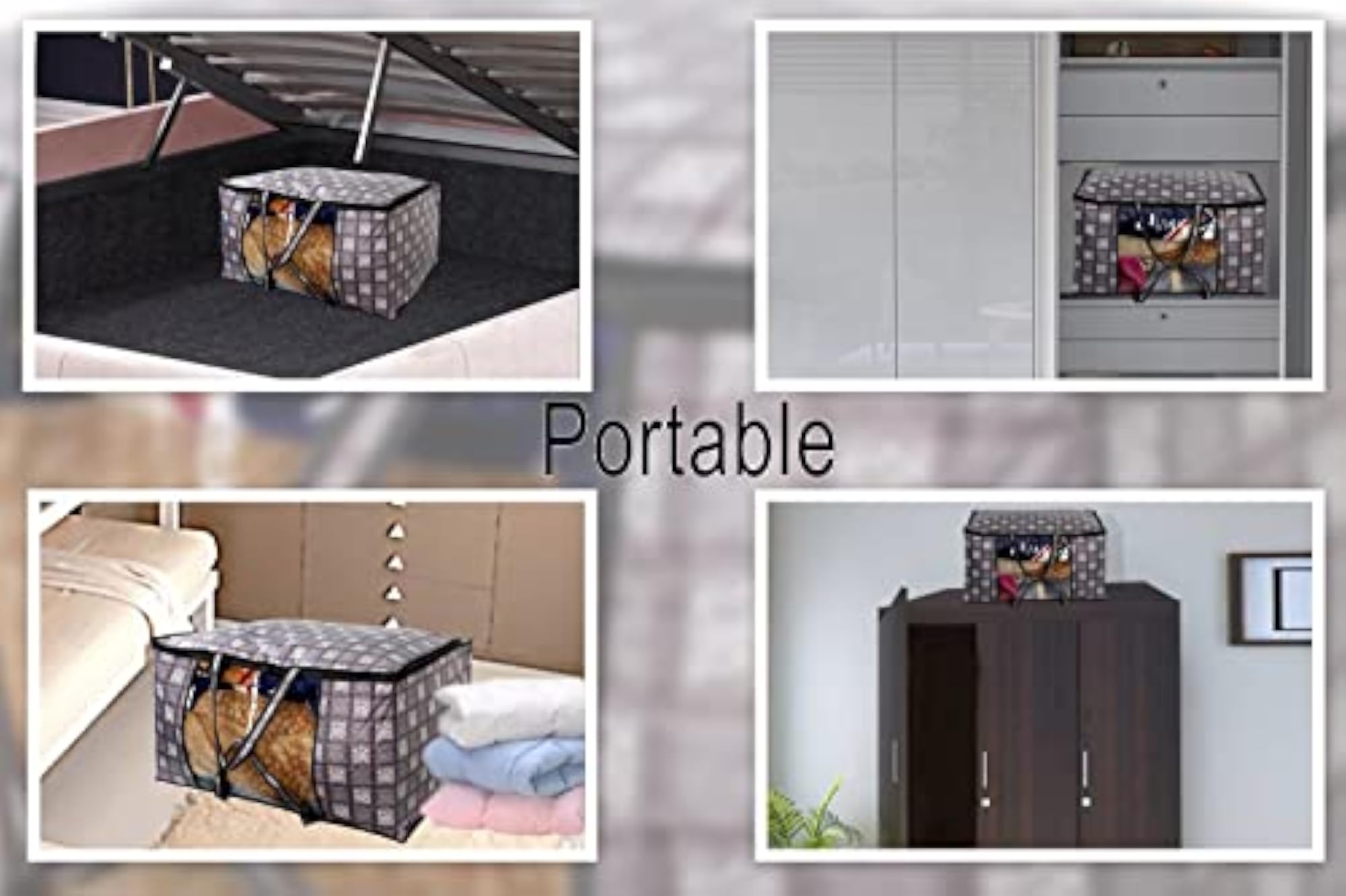 Blanket Storage Bags Large Size Grey