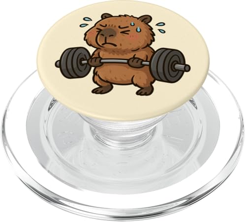 Capybara Palestra Rat Deadlift Amante Animali Sollevamento Ragazzi Ragazze PopSockets PopGrip per MagSafe