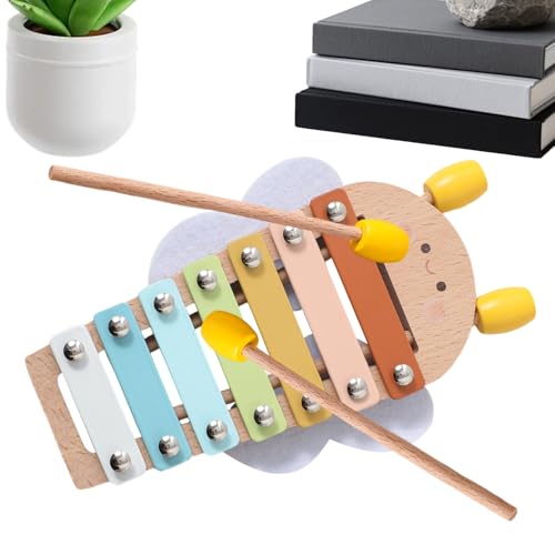 Xilófono De Juguete - Juguete Musical De Madera Para Bebé | Instrumento Sensorial Seguro Sin Pintura | Fomenta El Desarrollo Auditivo Juego De Aprendizaje Temprano Regalo Divertido Para Bebés De 6 A 1